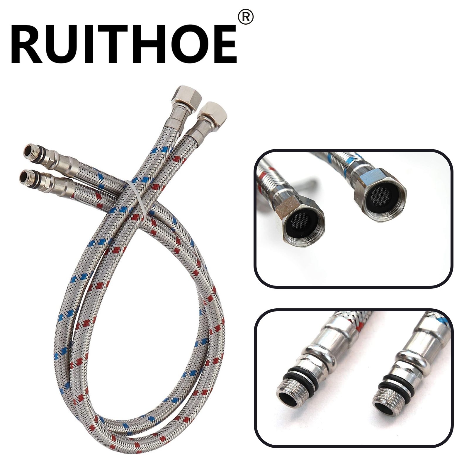 2 Piece 24-Inch Long Faucet Co - đánh giá và giá Flexible Hose Braided