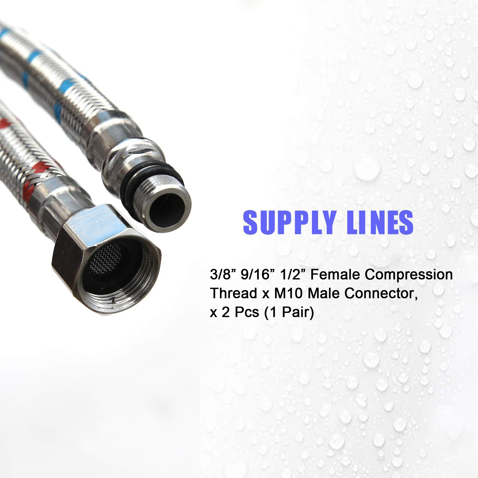 2 Piece 24-Inch Long Faucet Co - đánh giá và giá Flexible Hose Braided