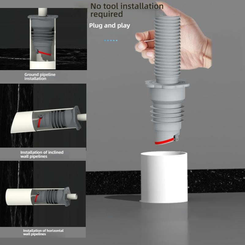 Silicone Bathroom Sewer Seal R - đánh giá và giá Drain Pipe Clip