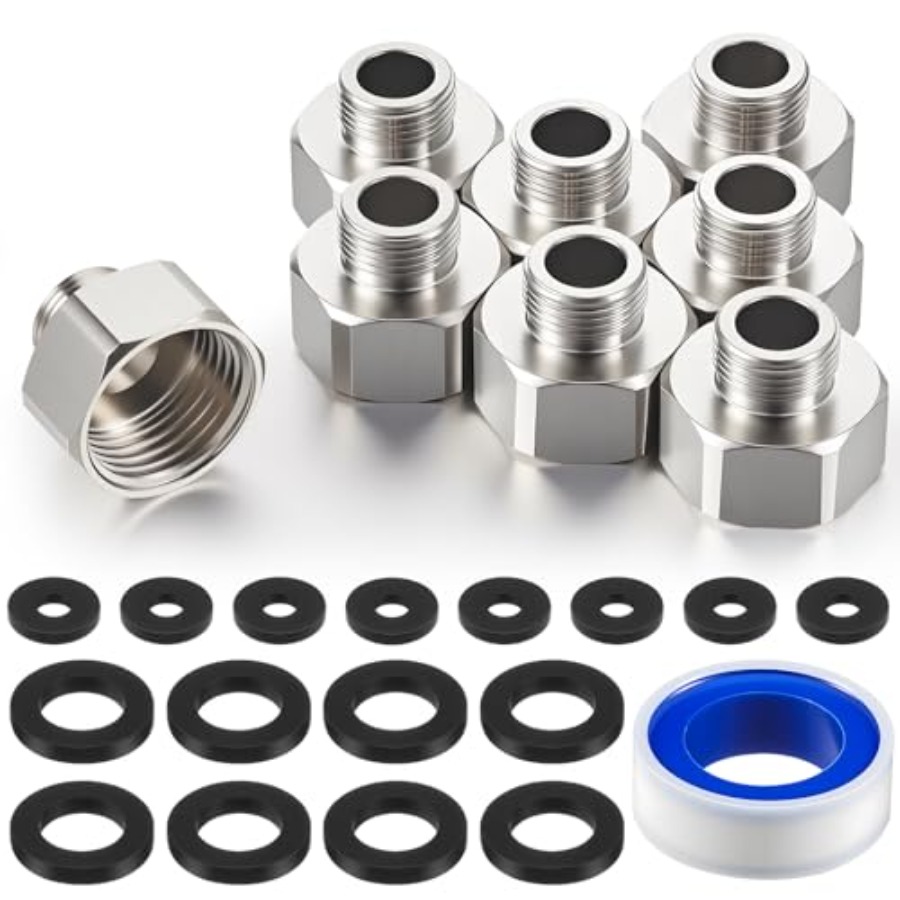 8 Pcs Brass Water Line Adapter - đánh giá và giá Compression Fitting Brass