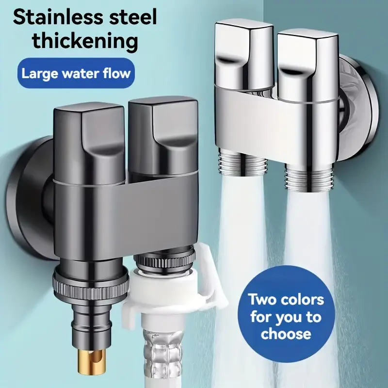 Stainless steel double outlet  - đánh giá và giá Toilet Fill Valve