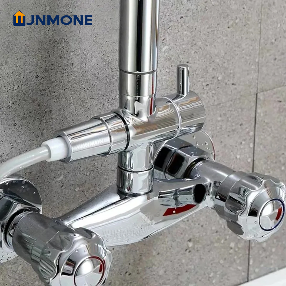 Black Silver 3 Way T-Adapter D - đánh giá và giá Shower Valve Cartridge