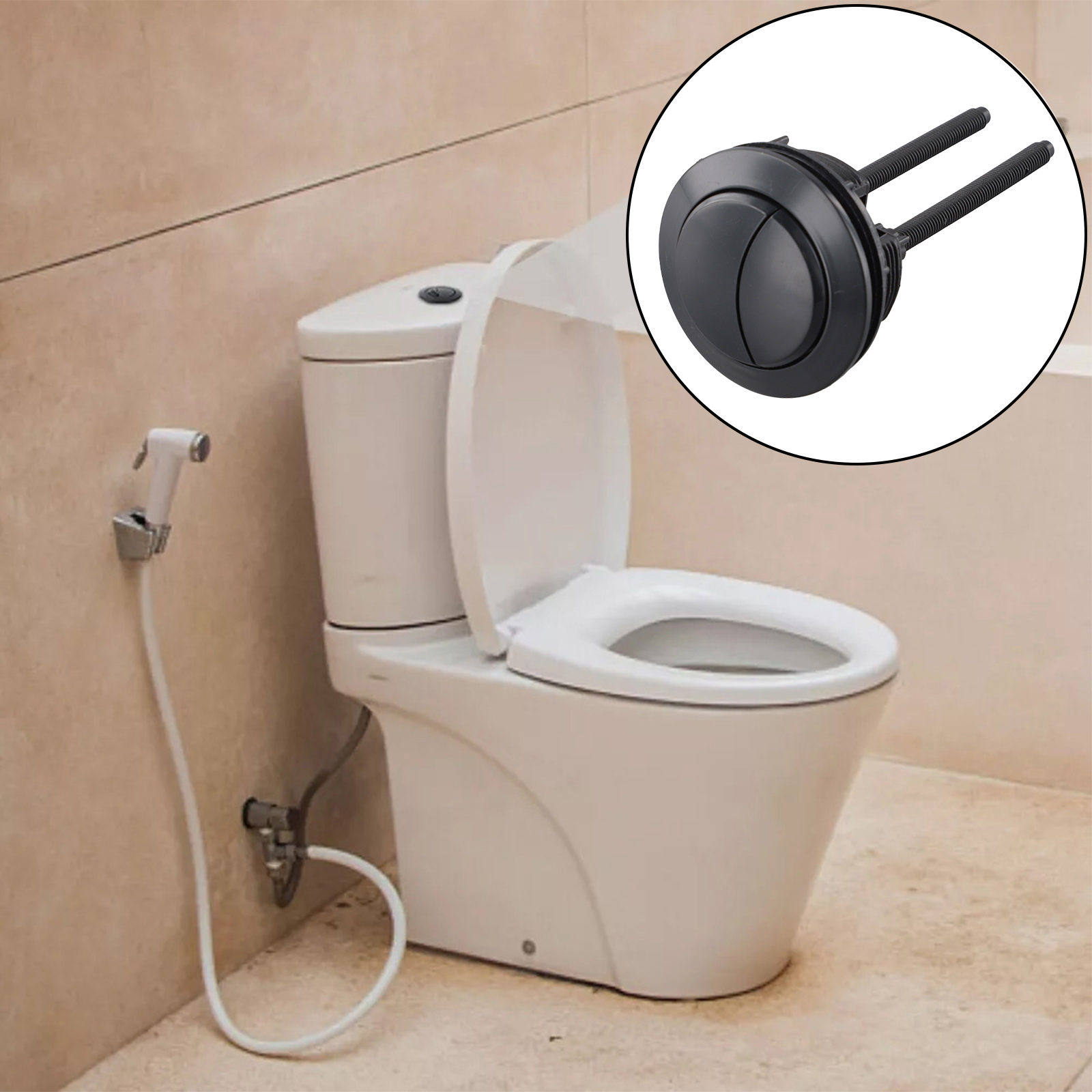 Black Toilet Flush Button 38mm - đánh giá và giá Toilet Fill Valve