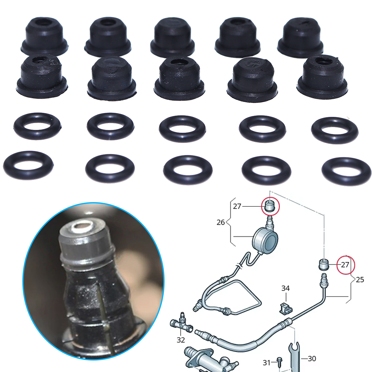 For Fiat Ulysse Peugeot 806 19 - đánh giá và giá Plastic Pipe Clip