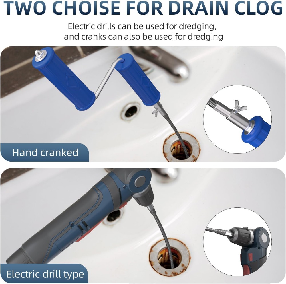 Drain Snake 16.4ft x 6mm Auto  - đánh giá và giá Drain Snake Flexible