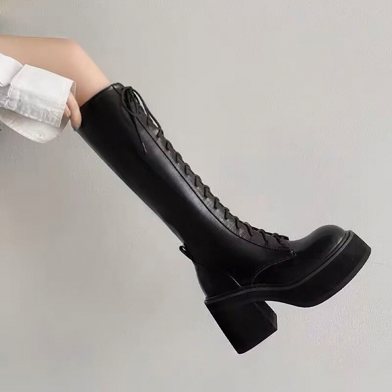 White  Boots Thick Bottom High - đánh giá và giá Pipe Bending Spring